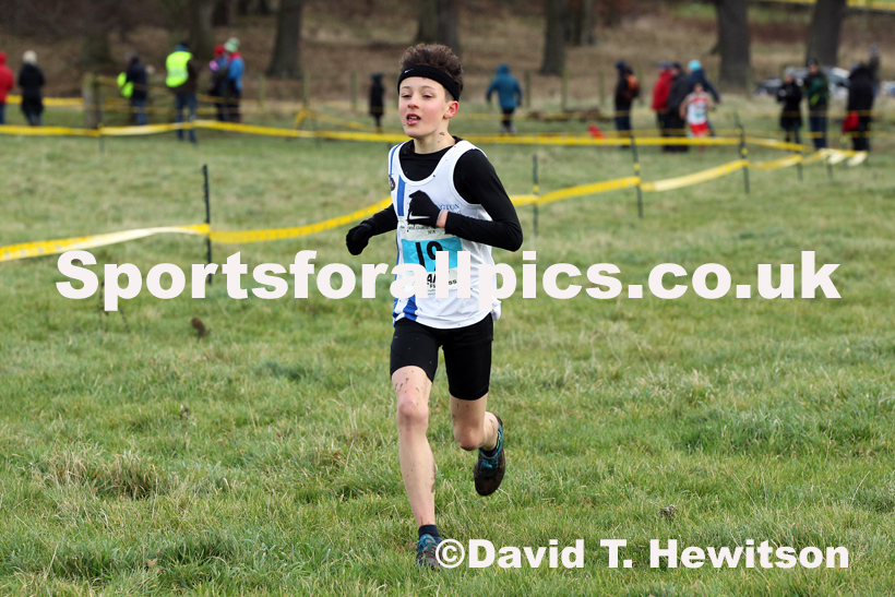 Boys under-13s cross country, 2019 North Eastern Cross Country Champs., Alnwick, Northumberland.  Photo: David T. Hewitson/Sports for All Pics